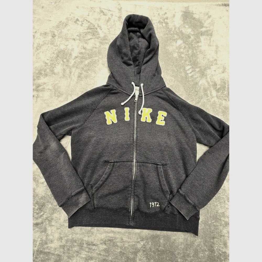 Nike Hoodie Jacket Womens Zip-Up‎ Gray Large